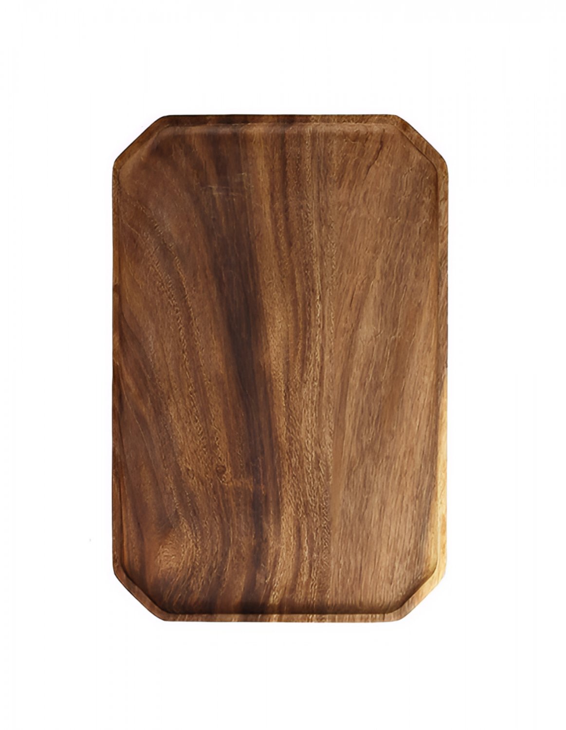 Anygleam Acacia Wood Square Serving Tray, Natural Diagonal Plate Tableware