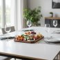 Anygleam Acacia Wood Square Serving Tray, Natural Diagonal Plate Tableware