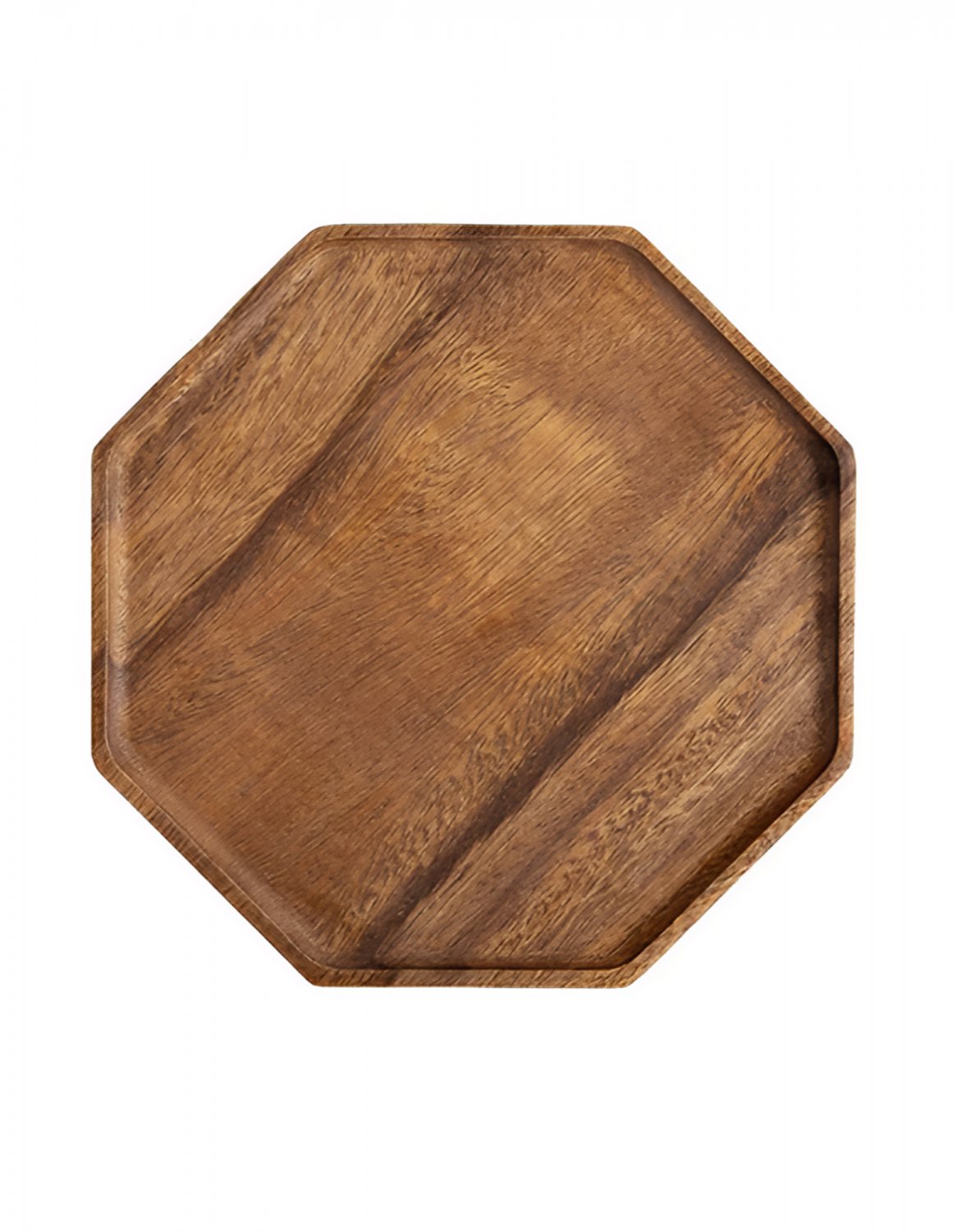Anygleam Acacia Wood Serving Tray, Natural Diagonal Plate Tableware