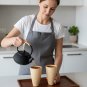 Anygleam Light Brown Wooden Tea Japanese Cups Kitchen Tools Accessories