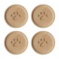Anygleam Natural Wood 4pcs Wooden Cup Coaster Kitchen Tools Accessories
