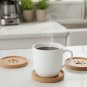 Anygleam Natural Wood 4pcs Wooden Cup Coaster Kitchen Tools Accessories