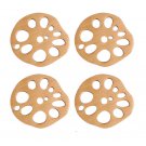 Anygleam Natural Wood 4pcs Wooden Coaster Mat Food Kitchen Tableware