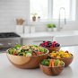 Anygleam Natural Wood Small Acacia Wood Salad Soup Bowl Food Kitchen Tableware