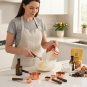 Anygleam Rosegold Brown 8pcs Wooden Measuring Cup Kitchen Tools Accessories