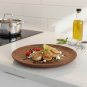 Anygleam Dark Brown 4pcs Wooden Plate Serving Tray Food Kitchen Tableware