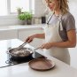 Anygleam Light Brown 4pcs Wooden Plate Serving Tray Food Kitchen Tableware