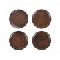 Anygleam Natural Brown 4pcs Wooden Plate Food Kitchen Tableware
