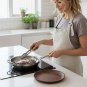 Anygleam Natural Brown 4pcs Wooden Plate Food Kitchen Tableware