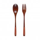 Anygleam Orange Wooden Spoon and Fork Set – 2pcs Tableware Anygleam Orange Wooden Spoon and Fork Set – 2pcs Tableware