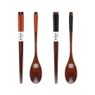 Anygleam Mixed Color 4pcs Wooden Chopsticks and Long Ladle Set Reusable Kitchen Tableware Anygleam Mixed Color 4pcs Wooden Chopsticks and Long Ladle Set Reusable Kitchen Tableware