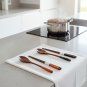 Anygleam Mixed Color 4pcs Wooden Chopsticks and Long Ladle Set Reusable Kitchen Tableware