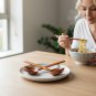 Anygleam Brown 2pcs Wooden Ladle Mix Style Food Kitchen Tableware