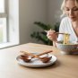 Anygleam Brown 2pcs Wooden Ladle Food Kitchen Tableware