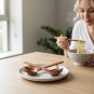 Anygleam Mixed Brown 4pcs Wooden Strainer Soup Spoon Kitchen Tableware