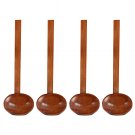 Anygleam Brown 4pcs Wooden Soup Spoon Kitchen Tableware