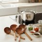 Anygleam Brown 4pcs Wooden Soup Spoon Kitchen Tableware