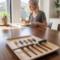 Anygleam Brown 6pairs Wooden Chopsticks Reusable Kitchen Tableware