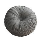 ANYHOUZ Round Pleated Velvet Pillow Soft Cushion Fill ANYHOUZ Round Pleated Velvet Pillow Soft Cushion Fill