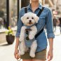 Anypet Small Denim Blue Pet Carrier Backpack with Front Pocket for Travel