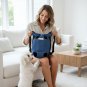 Anypet Small Denim Blue Pet Carrier Backpack with Front Pocket for Travel