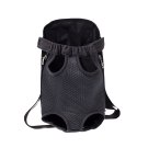 Anypet Small Black Denim Pet Carrier Backpack with Front Pocket for Travel