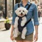 Anypet Small Black Denim Pet Carrier Backpack with Front Pocket for Travel