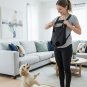 Anypet Small Black Denim Pet Carrier Backpack with Front Pocket for Travel