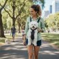 Anypet Small Black Denim Pet Carrier Backpack with Front Pocket for Travel