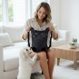 Anypet Small Black Denim Pet Carrier Backpack with Front Pocket for Travel