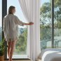 Anydrape 150cm Beige Waffle Plaid Curtain for Living Room & Bedroom