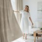 Anydrape 200cm Beige Velvet Blackout Curtains for Living Room & Bedroom