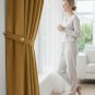 Anydrape 250cm Mustard Velvet Blackout Curtains for Living Room & Bedroom