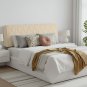 Anycozy Beige Zigzag Quilted Velvet Headboard Cover, 170x70cm