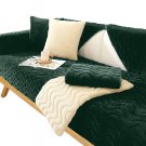 Anyseat Dark Green Rabbit Plush Quilted Sofa Cover, Super Soft Anti-Slip L-Shaped Anyseat Dark Green Rabbit Plush Quilted Sofa Cover, Super Soft Anti-Slip L-Shaped