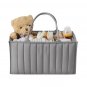 Anysort Rectangular Diaper Bag Organizer, Line Pattern Storage Basket & Caddy