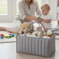 Anysort Rectangular Diaper Bag Organizer, Line Pattern Storage Basket & Caddy
