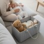 Anysort Rectangular Diaper Bag Organizer, Line Pattern Storage Basket & Caddy