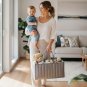 Anysort Rectangular Diaper Bag Organizer, Line Pattern Storage Basket & Caddy