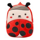 ANYKIDZ 3D Red Ladybug Kids Backpack, Cute Cartoon Plush Bag for Boys & Girls