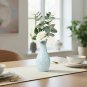 ANYDECO Flower Vase Light Green Small Wave Lines Pattern Nordic Pot Home Decor