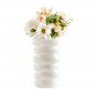 ANYDECO Flower Vase White Medium Nordic Plastic Spiral Pot Home Decor
