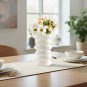ANYDECO Flower Vase White Medium Nordic Plastic Spiral Pot Home Decor