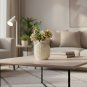 ANYDECO Flower Vase White Medium Nordic Plastic Pot Home Decor