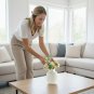 ANYDECO Flower Vase White Medium Nordic Plastic Pot Home Decor