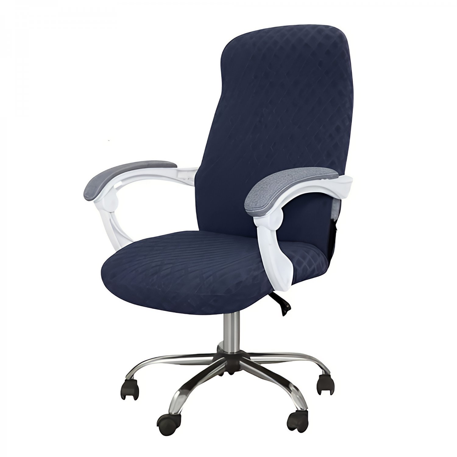 Anyseat Office Chair Cover Navy Waterproof Anti Dirt Stretchable Spandex Jacquard Slipcover