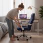 Anyseat Office Chair Cover Navy Waterproof Anti Dirt Stretchable Spandex Jacquard Slipcover