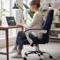 Anyseat Office Chair Cover Navy Waterproof Anti Dirt Stretchable Spandex Jacquard Slipcover