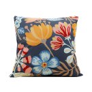 Anypillow Pillowcase Dark Blue Floral Embroidered Decorative Cushion Cover Anypillow Pillowcase Dark Blue Floral Embroidered Decorative Cushion Cover