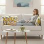 Anypillow Pillowcase White With Yellow Boho Floral Embroidered Decorative Cushion Cover